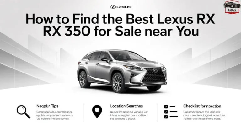 How to Find the Best Lexus RX 350 for Sale Near You