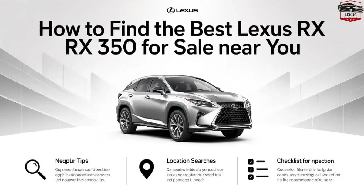 How to Find the Best Lexus RX 350 for Sale Near You