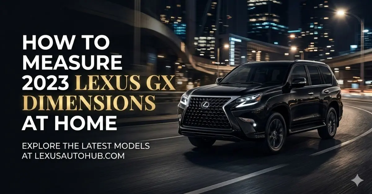 How to Measure 2023 Lexus GX Dimensions at Home