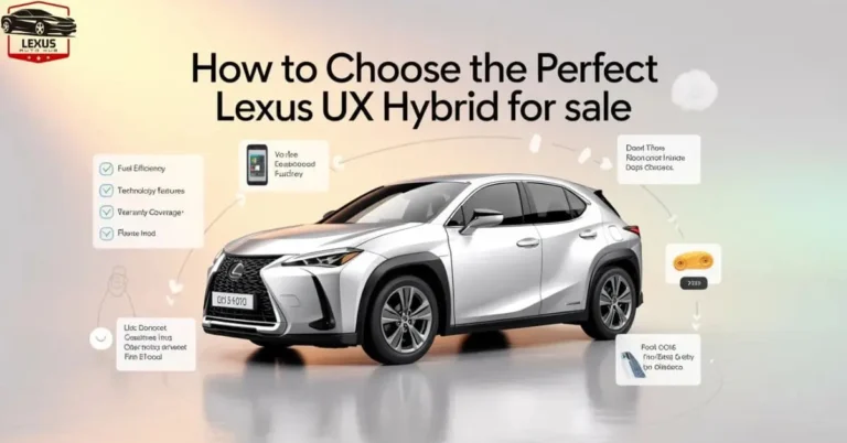 Lexus UX Hybrid for Sale 2026: How to Choose the Perfect