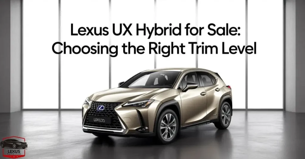 Lexus UX Hybrid for Sale: Choosing the Right Trim Level
