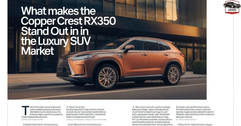 What Makes the Copper Crest RX350 Stand Out in the Luxury SUV Market