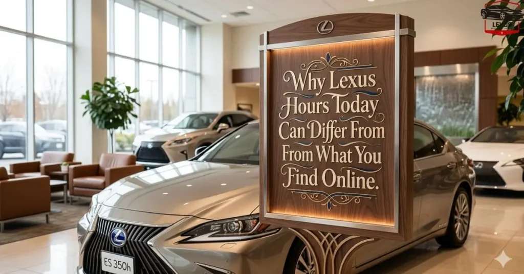 Why Lexus Hours Today Can Differ From What You Find Online