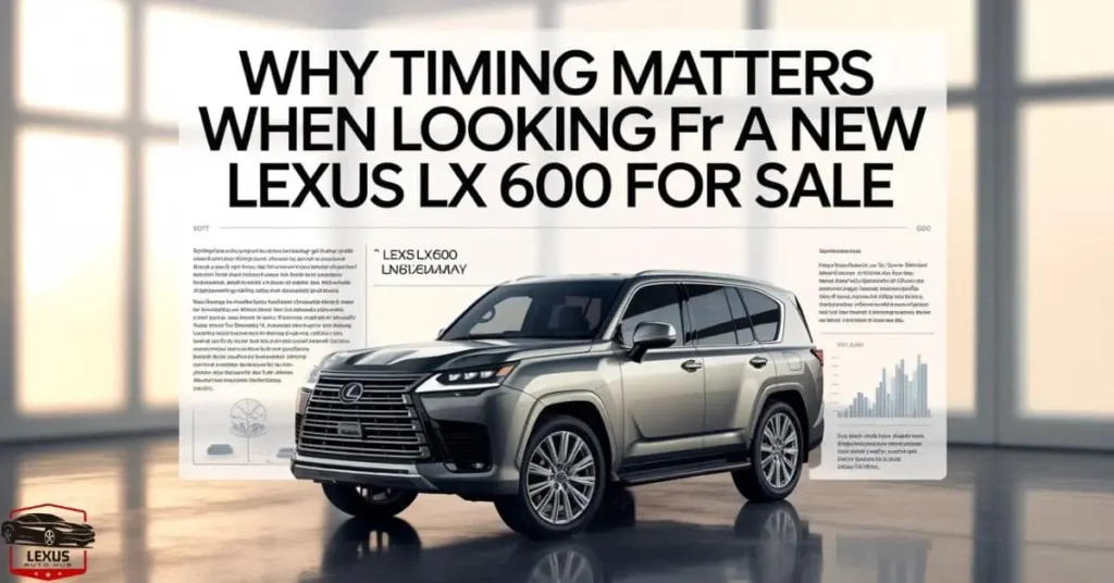 Why Timing Matters When Looking for a New Lexus LX 600 for Sale