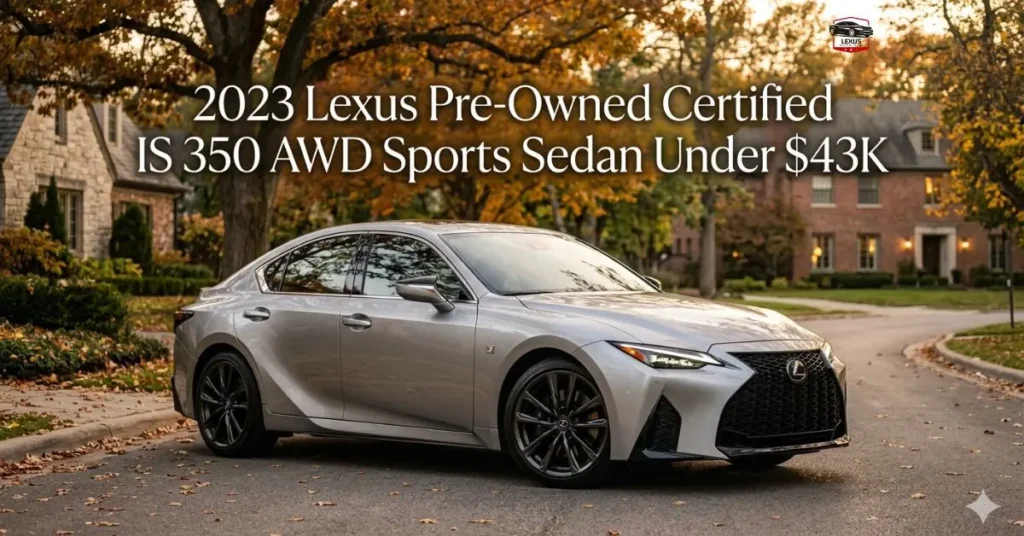 2023 Lexus Pre Owned Certified IS 350 AWD Sports Sedan Under $43K