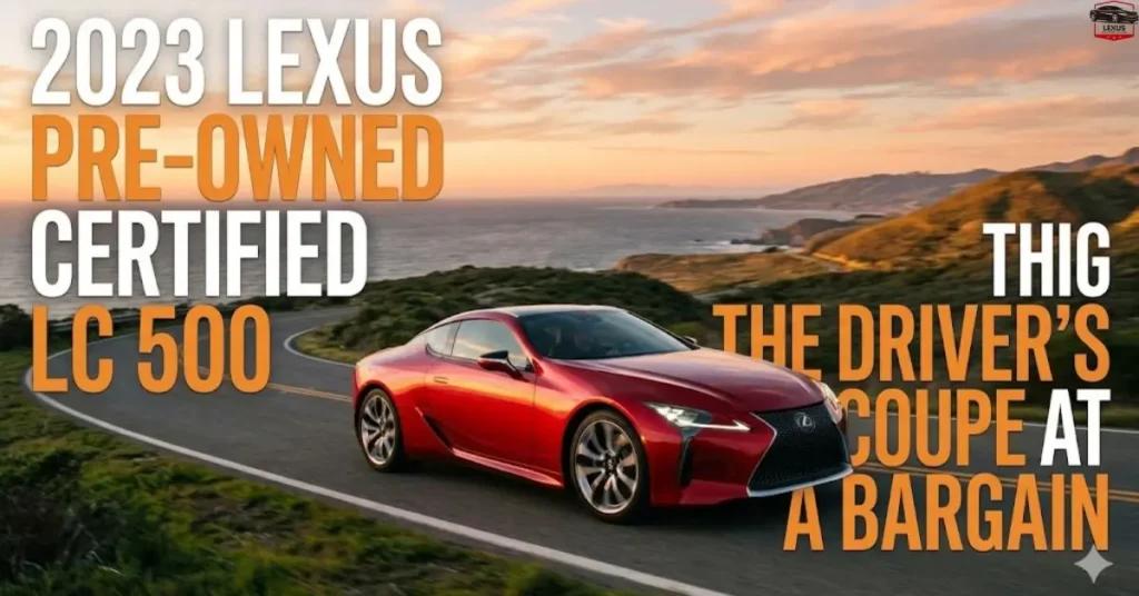 2023 Lexus Pre Owned Certified LC 500 The Driver's Coupe at a Bargain
