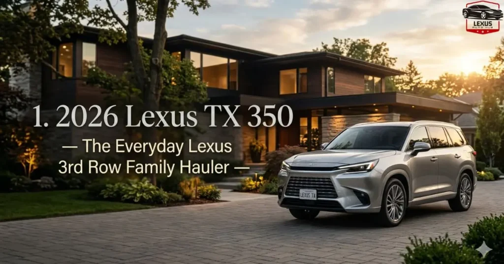 2026 Lexus TX 350 — The Everyday Lexus 3rd Row Family Hauler