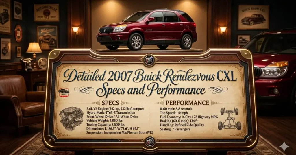 Detailed 2007 Buick Rendezvous CXL Specs and Performance