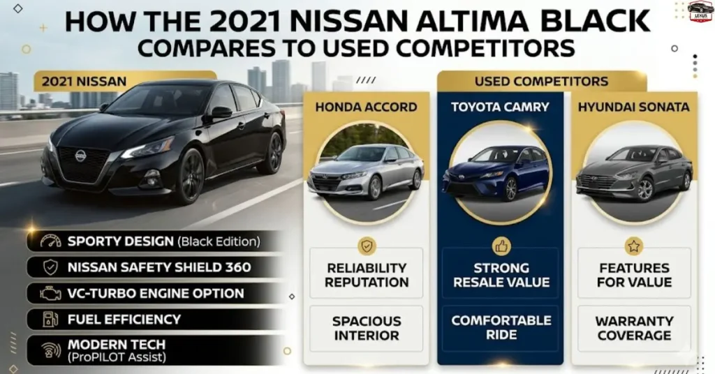 How the 2021 Nissan Altima Black Compares to Used Competitors