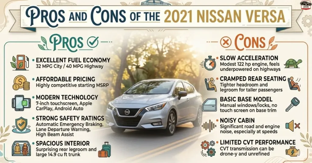 Pros and Cons of the 2021 Nissan Versa