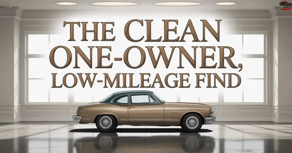 The Clean One-Owner, Low-Mileage Find