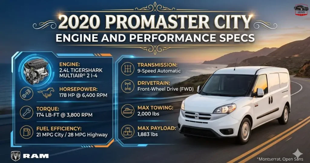 2020 Promaster City Engine and Performance Specs