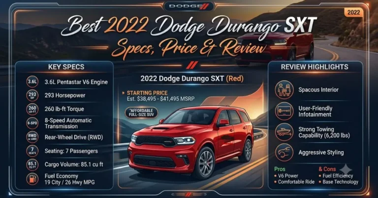 Best 2022 Dodge Durango SXT Specs, Price & Review