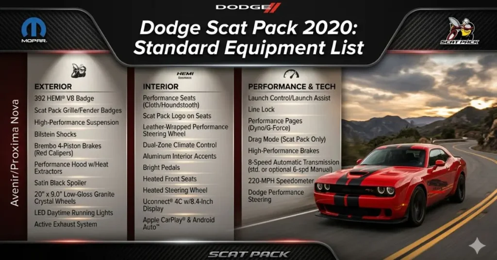 dodge-scat-pack-2020-standard-equipment-list Dodge Scat Pack 2020: Standard Equipment List