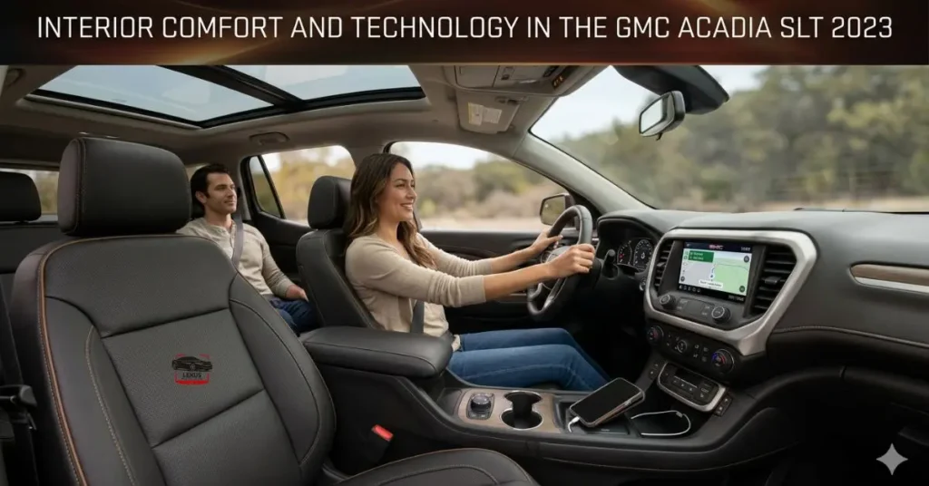 Interior Comfort and Technology in the GMC Acadia SLT 2023