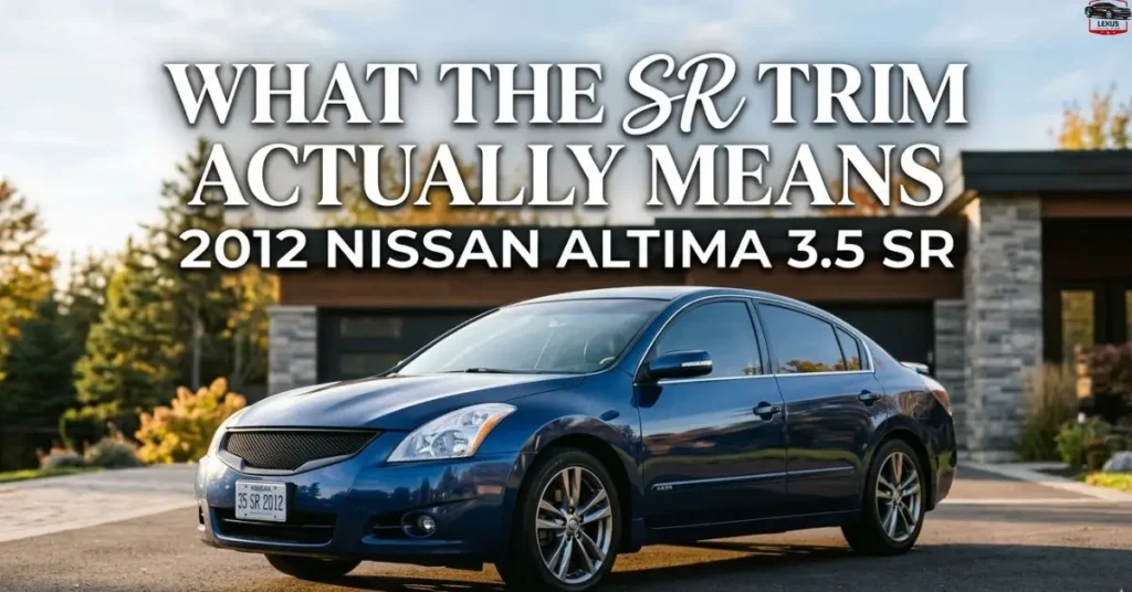 What the SR Trim Actually Means 2012 Nissan Altima 3.5 SR