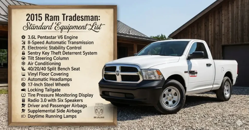 2015 Ram Tradesman: Standard Equipment List