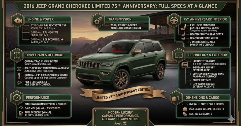 2016-jeep-grand-cherokee-limited-75th-anniversary-the-story-behind-the-edition (1) 2016 Jeep Grand Cherokee Limited 75th Anniversary: Full Specs at a Glance