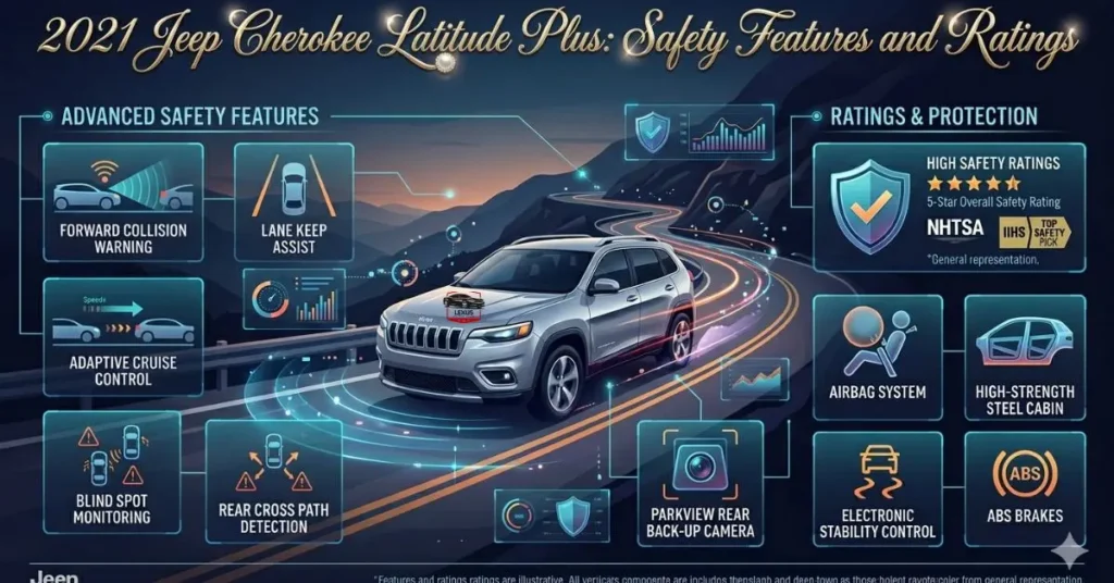 2021 Jeep Cherokee Latitude Plus: Safety Features and Ratings