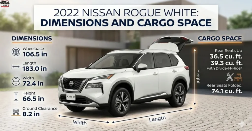 2022 Nissan Rogue White Dimensions and Cargo Space