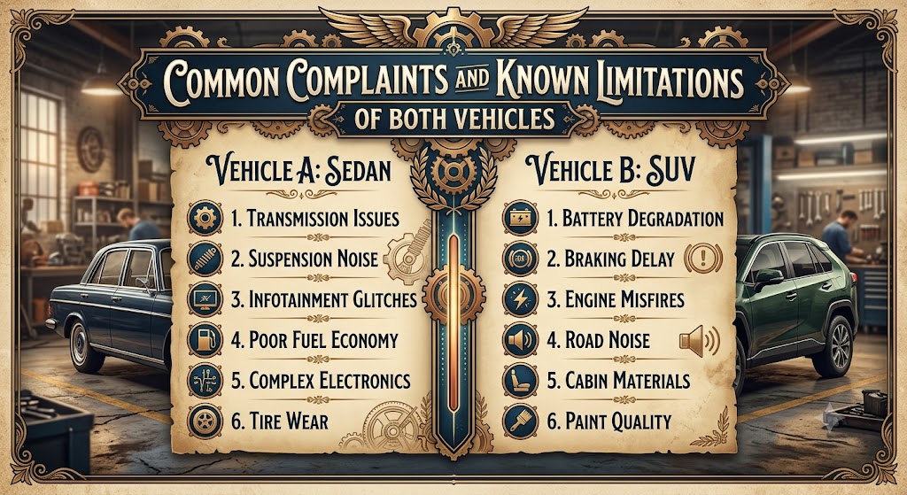 Common Complaints and Known Limitations of Both Vehicles