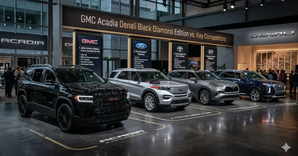 GMC Acadia Denali Black Diamond Edition vs. Key Competitors